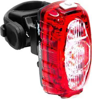 Omega 330 Lumens USB Rechargeable Bike Tail Light Powerful Daylight Visible Bicycle LED Rear Easy to Install Road Mountain City Commuting Adventure Cycling Safety Flash Red -