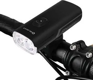 RN 2000 LED Rechargeable Bike Light, Lumens and 557ft Max Throw Waterproof Bicycle Headlight with Spot&Flood Beams, Remote Control, Type-C Smart Sensor, for Mountain Urban Riding Black -