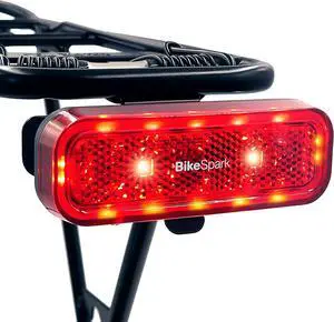 Auto-Sensing Rear Light G4R, USB Rechargeable, 240HRs, Precise Brake Sensing for Cargo Rack, Large Reflector, 50/80mm Screw Mounted, Easy Release, Made in Taiwan Red, Black -
