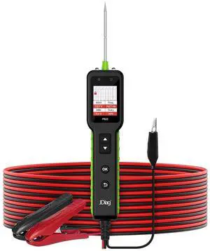 Automotive Circuit Tester 0-80V DC, 12V 24V Digital Multimeter with Waveform Display, Buzzer, Flashlight, Short Finder, Continuity Tester, Voltage for Diagnostic, Activating Components Green PB20