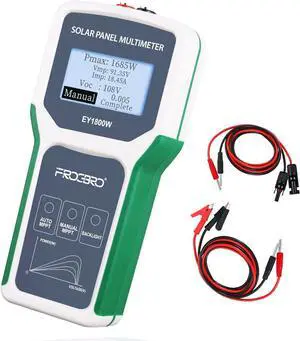 1800W Solar Panel Tester Photovoltaic Multimeter, Troubleshooting Tool with Smart MPPT Display, Upgraded Measuring Range (5~1800W, 20~120V, 0~60A) for PV Testing and Data Analysis Green -