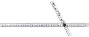 Level & Tool ADS48 Adjust-A-Square Heavy Duty Aluminum Adjustable T-Square, 48", Silver, 1 Square Clear,silver -