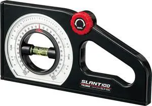 SLANT Angle Meter - Dual-Scale Rotary Pitch Finder with Thumb Dial & Easy-Read Vial SLT-100 black