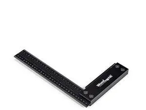 8 Inch Precision Square  CNC Machined Aluminum Layout and Measuring Tool for Woodworking, Furniture, Cabinetry, Framing, Carpentry, Joinery Right Angle Marking Ruler Black