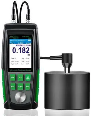 Ultrasonic Thickness Gauge Industrial-882 / Steel, Metals, Plastic, Glass, PVC, Pipes Meter  Range 0.039 to 8.85 inch| 2.4 HD Color LCD | Auto Calibration (All matrial) -