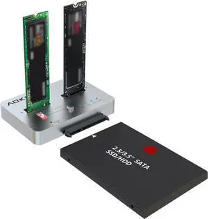 M.2 Duplicator NVMe to SATA SSD Cloner Docking Staion for PCIe NVMe/M.2 NGFF and 2.5" /3.5" SSD/HDD with Offline Cloning Mutual Clone  HDD