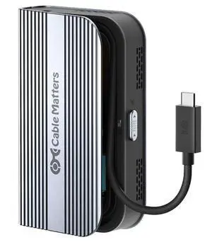 40Gbps Portable USB4 / Thunderbolt 4 SSD Enclosure for M.2 NVMe - Up to Read:3800MB/s, Write:3600MB/s, Enclosure, Tool-Free, Intelligent Cooling, 4/5 Compatible silver