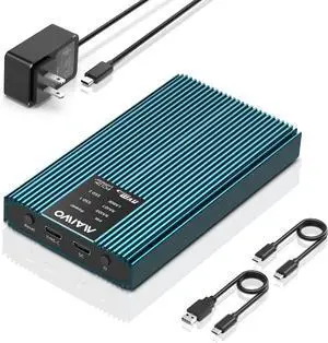 M.2 NVMe PCIe RAID Enclosure, Dual Bay Enclosure for SSD with RAID0/1/PM/JBOD, USB 3.2 Gen2x2 Type-C 20Gbps Speed, 16TB Capacity (K2022R) -