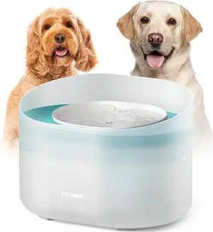 Dog Water Fountain, 2.1Gal/8L Capsule Fountain for Medium to Large Dogs, Anti-Splash Bowl Dispenser, Super Quiet Pet Great Dogs Cats and Multi-Pet Home  Blue 8L