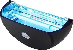 WS108 Wall Sconce Fly Light Trap for Capturing Flies, Moths, Gnats, Mosquitos and Other Flying Insects - 13"x7.5"x5.5" (Black) Black/Violet