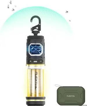 Rechargeable Tiny Mosquito Repeller 329°F Heating 30ft Protection Zone Ultra Mini with Camping Light Magnetic Design for Outdoor Backpacking Patios(Repellent Pads Not Included)- Black  -