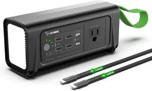 Power Bank Portable Station 26400mAh, 150W Max AC Outlet, 140W PD Fast Charging, 5 USB Ports, LED Flashlight, Energy for Camping Travel Emergency Backup - 97.68Wh | 4400mAh/22.2V 6S2P
