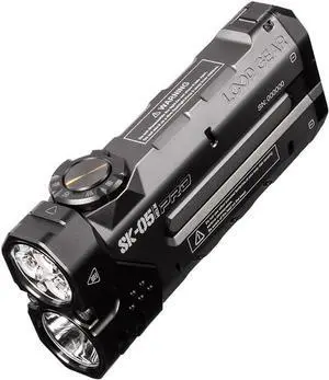 SK05 Pro Flat LED Flashlight with 8000mAh Power Bank, Sidelight Combines Floodlight and Spotlight, 4360 High Lumens, Rechargeable, Magnetic Tail, IP68 Perfect for Camping, Outdoor  Gray -