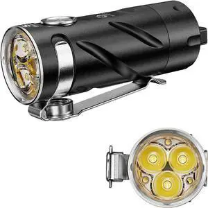 S3 EDC Flashlight 1800 lumens Super Bright USB C Rechargeable Compact LED Pocket Flashlight, Four Brightness Levels, Instant Memory Mode for Outdoor Camping, Hiking and Climbing Cool White -