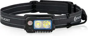 Array 2 Pro 1500 Lumens Headlamp with Red Light Option, Powered by USB-C Rechargeable LED Headlight Motion Sensor for Outdoors, Camping, Running, Working (Black)  Black -