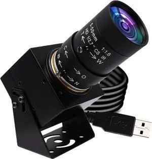 1080P USB Camera Manual Zoom Webcam with Telephoto 5-50mm Lens, Full HD Computer Machine Vision Industrial 100fps/60fps/30fps for Windoes,Mac,Linux,Android, SV-USBFHD01M-UFV(5-50)  Lens -