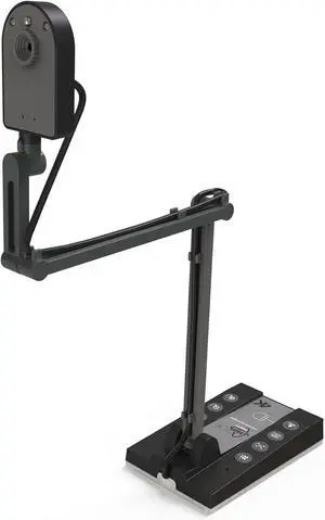 Document Camera for Teachers HDMI USB-C 15MP HDIM Camera, Remote Learning Classroom Presentations Art Classes Online Teaching with Multi Angle Rotation Adjustment LED Light Black -