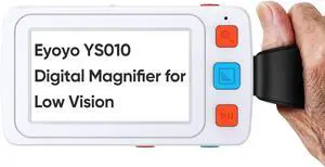 Portable Digital Magnifier 4.3-Inch: 4X-32X Electronic Reading Aid with Foldable Handle, 17 Color Modes, AV Output to TV, 32GB  Ideal for Low Vision, Visually Impaired and Macular Degeneration White