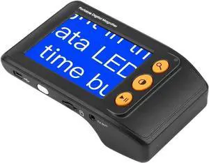 Portable Digital Video Magnifier Electronic Reading Aid 3.5 Inch LCD Screen for Low Vision 2x-25x Zoom Foldable Handle  Black -