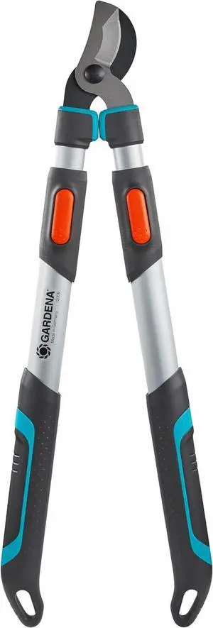 (12009) Bypass Loppers - Heavy Duty Steel Blade for Cutting Trees, Tree Trimming and Use in Your Garden 35.5" Handle Pruning Shears Cut up to 1.65" Inch Diameter. Made Germany Black/Turquoise