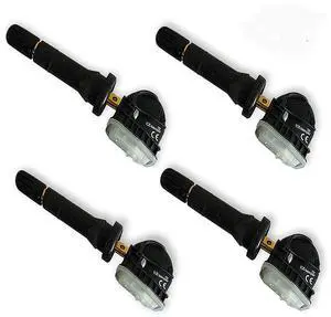 Schrader 33500 EZ-Sensor (314.9 MHz, 315 MHz, and 433 MHz) Programmable Fixed Angle Valve Tire Pressure Monitoring Sensors (TPMS), Needs Programming Before Installation - (Pack of 4)