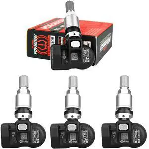 TPMS Sensors Set of 4 Metal Stem MX Sensor 315MHz 433MHz Universal Tire Sensors Work with TPMS Programming Tool TS408S TS501 Pro TS508WF TS601 TS900 MK808TS MK900TS MS906PRO-TS ITS600 ITS600PRO