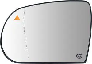 Blind Spot Driver Side Mirror Replacement for Jeep Cherokee 2014-2019 Jeep Compass 2017-2021, Left Exterior Side Rearview Mirrors Glass, with Backing Plate, Power Heated,Blind Spot Detection