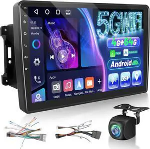 Car Radio Stereo for Jeep Wrangler JK 2007-2018 Compass Grand Cherokee Dodge Ram with Carplay/Android Auto Upgrade 4GB+64GB