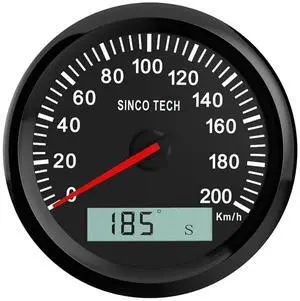 Speedometers with Odometer Trip Compass 85MM 7 Color Backlight Adjustable Waterproof for Boat Car Motorcycle with 12V 24V