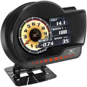 XF OBD2 gague Display, Boost Gauge, Water Temperature Meter, Vehicle Electronic Combination Instrument Cluster, not Suitable for Pure Electric Vehicles