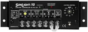Morningstar Sunlight 10A Solar Charge Controller (SL-10L-12V) - Solar Panel Regulator for 12 Volt Batteries, Lighting Ctrl, Easy Setup, Corrosion Resistant Terminals, 5 Year WTY - Designed in The USA