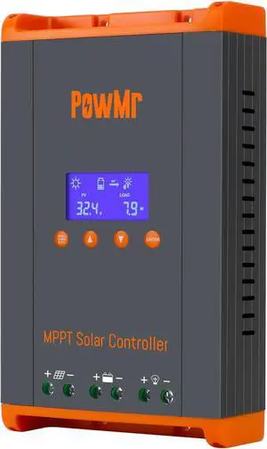 60A MPPT Solar Charge Controller, 12V/24V/48V/160V(Max) DC Input, Bulit in LCD Display, Support 12(Max) Solar Regulator Connections, Work for Lead-Acid and Lithium BatteriesParallel Version