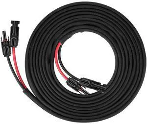 30FT 10AWG Solar Panel Extension Cable with Female and Male Connectors, Solar Cable for Solar Panels, Charge Controllers and Solar Generator (10AWG, 30FT)