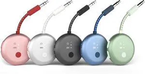 SoundJet R1  Pack of 5 Airplane Bluetooth Adapter for Headphones & AirPods, aptX Adaptive, Qualcomm Chipset, 20H Battery, Wireless Audio Transmitter for in-Flight Travel Essentials