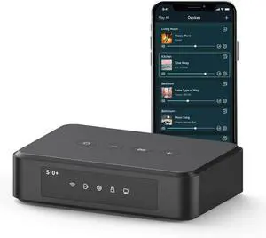 S10+ AirPlay Audio Receiver, Multiroom Stereo with SPDIF Out, WiFi & Bluetooth Music Streamer, Streams HD Lossless Music from Spotify,  Music,Tidal etc.