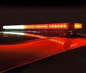 38.2 Inch 78 Led Strobe Flashing Light Bar Double Side Emergency Hazard Warning Lighting Bar with Magnetic for Car Truck Roof Safety-Amber White(6-Bar)