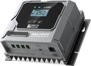 Bravo 30 | 30A MPPT Solar Charge Controller with Bluetooth  12V/24V Auto-Detect, Lithium & Lead-Acid Battery Support for RVs, Campers & Off-Grid Systems