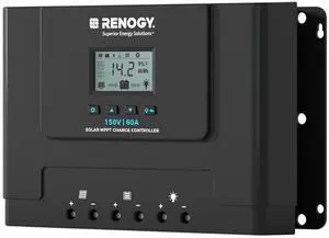 60A MPPT Solar Charge Controller 12V/24V/36V/48V Auto, 150V Maximum Solar Input, Compatible with Lithium AGM Gel Batteries, for Home RV Marine Workshop, Rover Lite 60A