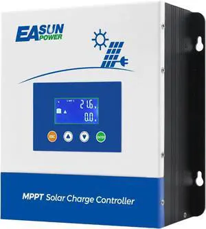 60A MPPT Solar Charge Controller,12V/24V/36V/48V Auto,Max Input 150V LCD Display Regulator Intelligent Charge Controller for Sealed Gel AGM Flooded Lithium Battery