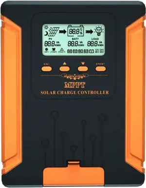 50A 12V/24V/36V/48V DC Input MPPT Solar Charge Controller with LCD Display Solar Panel Regulator fit for Lithium Sealed Gel and Open Type Batteries