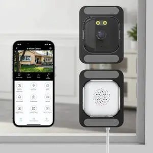 Window Camera 3MP 2K, Indoor/Outdoor Window Cameras for Home Security, ChroMax AI Color Night Vision,Motion Detection, 2.4GHz & 5GHz WiFi, 24/7 Recording, Easy Install (2Pack)