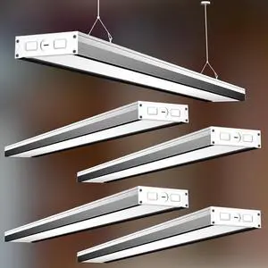 4FT-5IN LED Wraparound Shop Lights,100-277v Linkable,50W 4FT LED Light Fixtures for Garage Workshop Supermarket,7000LM[Eqv. 400W] 5000K Black&White, Flush and Hanging Mouting Available-4Pack