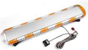 47" 88 LED High Intensity Low Profile Roof Top Strobe Light Bar Emergency Warning Strobe Lights for Tow Truck Construction Vehicles (Amber/White)