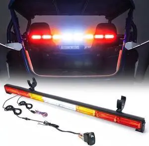 36" COB LED Chase Strobe Light Bar, Offroad Safety Flashing Rear Lightbar w/Brake, Reverse and Turn Signal Light for UTV, ATV, Polaris RZR, Can-Am Maverick X3, Yamaha, Quad, Jeep - RRYWWYRR