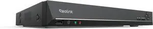 REOLINK 36CH Network Video Recorder for Home Security Camera System, Only Work with 16MP/12MP/4K/8MP/5MP/4MP REOLINK PoE Security Camera, Integrated O/I Alarm System, No HDD Included, RLN36