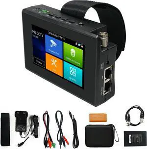 IP Camera Tester,  4K IP CVBS CVI TVI AHD 4 inch Touchscreen CCTV Test Monitor with PoE/IP discovery/RJ45 Cable Test/PTZ Control(IPC-1800ADH Plus)