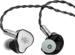 Kiwi Ears KE4 in Ear Monitor, 2DD+2BA Hybrid Earphone, Gaming Earbuds, HiFi Wired IEM, with Detachable IEM Cable for Musician Audiophile (Silver)