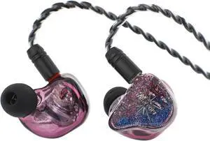Kiwi Ears Forteza in Ear Monitor, 1BA + 2DD HiFi Wired Earbuds, Gaming Earbuds, Hybrid Driver IEM Earphones Headphones, with Detachable IEM Cable for Musician Gamer (Purple)
