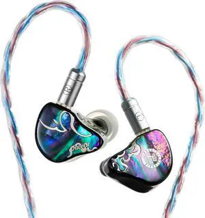 IEMs Juzear x Z Review Defiant in Ear Monitors, 1DD +3BA Hybrid Drivers IEM, HiFi Wired Earbuds, Gaming Earbuds with 3.5/4.4mm Detachable Cable for Musician Audiophile Gamer (Color)