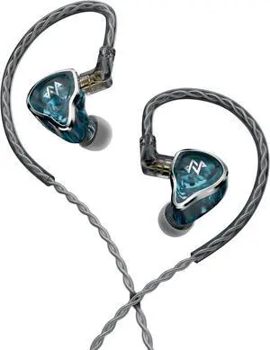 NM20 in Ear Monitor Earphones Wired Earbuds - Stage Use Studio Professional Earphones, Clear Sound Extra Bass for Musicians Audiophiles, Single Dynamic Driver, Secure Fit 2 pin OFC CableBlue